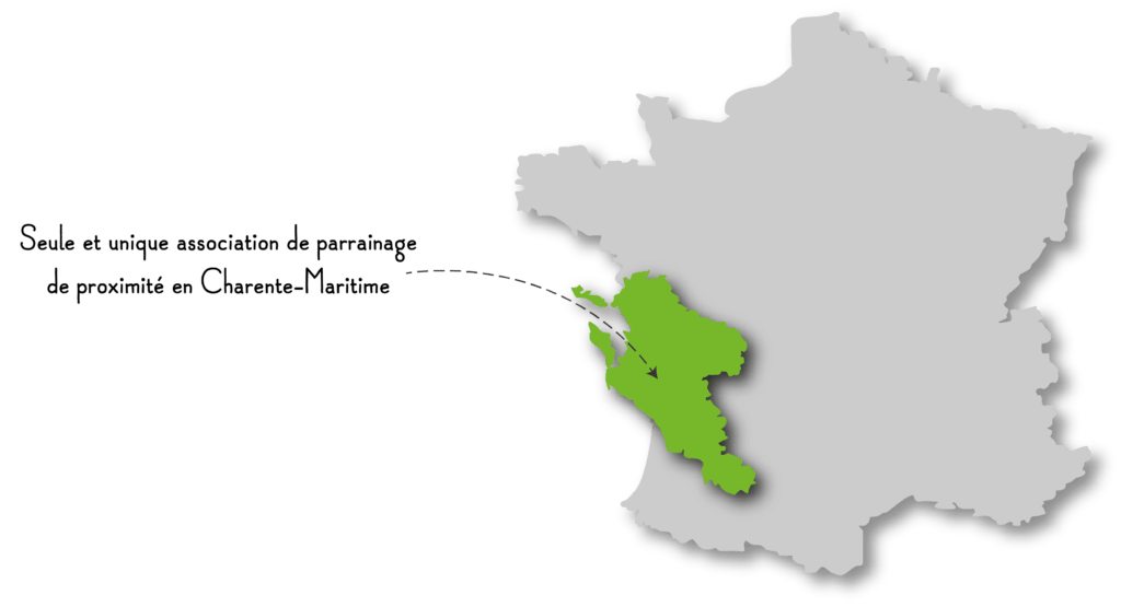 Carte association parrainage de proximité en Charente-Maritime