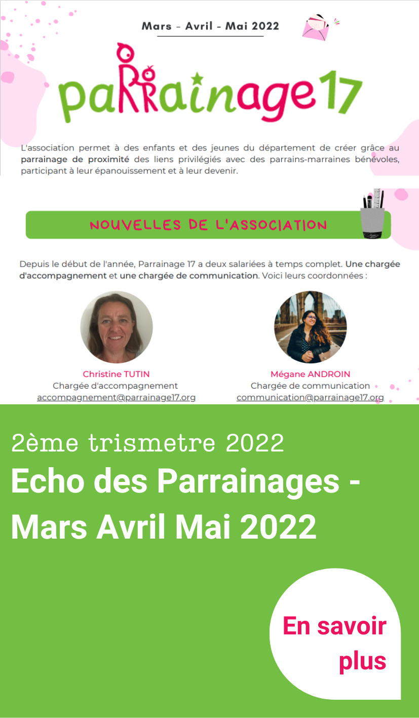 Echo des Parrainages Mars Avril Mai 2022
