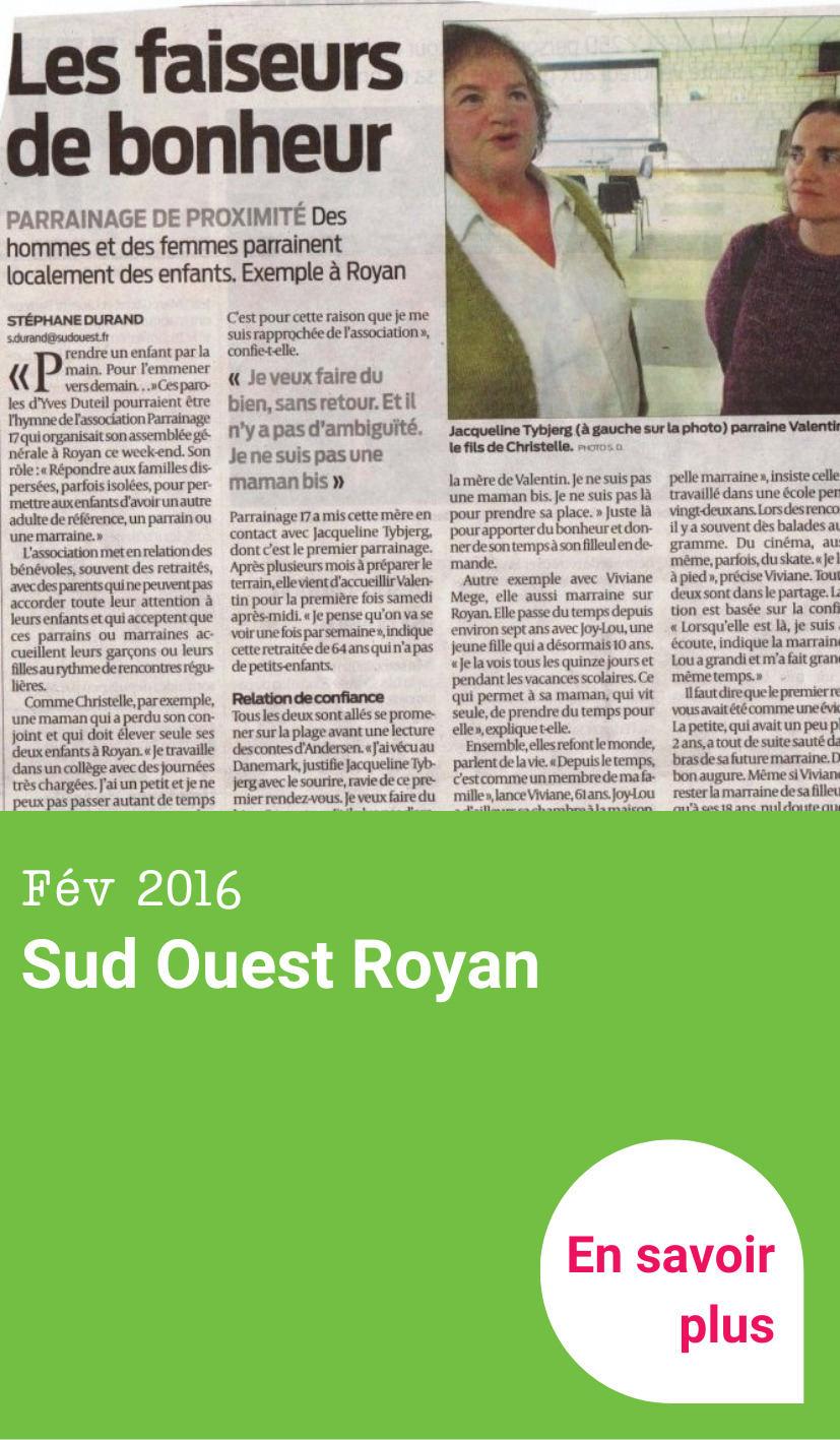 Article Sud Ouest Royan 2016